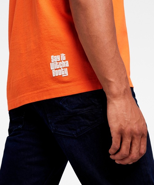 G-STAR(ジースター)の「UNISEX RADIO CHEST BOXY T-SHIRT/ビッグシルエット/オーバーサイズ(Tシャツ/カットソー・メンズ・オレンジ・X-LARGE/LARGE/MEDIUM/SMALL/X-SMALL)」の4枚目の写真