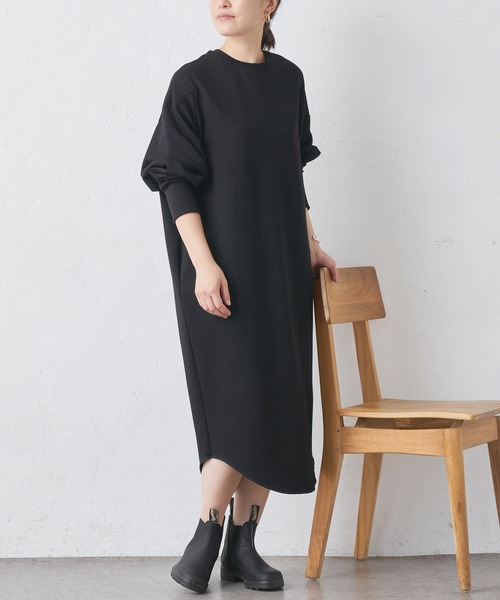 BONbazaar（ボンバザール）の「ボンディングワンピース（ワンピース・レディース・ブラック/ブルー/グレイッシュベージュ・FREE）」の4枚目の写真