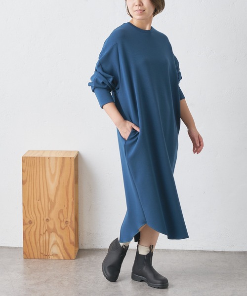 BONbazaar（ボンバザール）の「ボンディングワンピース（ワンピース・レディース・ブラック/ブルー/グレイッシュベージュ・FREE）」の9枚目の写真