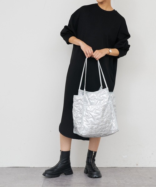 BONbazaar（ボンバザール）の「ボンディングワンピース（ワンピース・レディース・ブラック/ブルー/グレイッシュベージュ・FREE）」の22枚目の写真