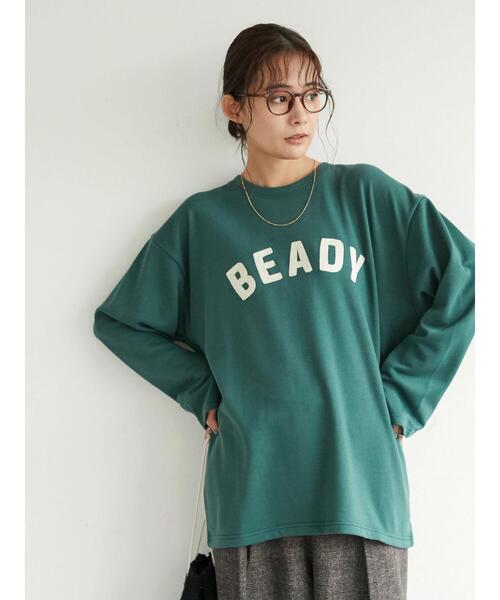 SEVENDAYS=SUNDAY（セブンデイズサンデイ）の「裏毛チェーン刺繍ロンTEE　＊（スウェット・レディース・ブラック/ベージュ/レッド/オフホワイト/アイボリー/カーキ・M/L）」の7枚目の写真