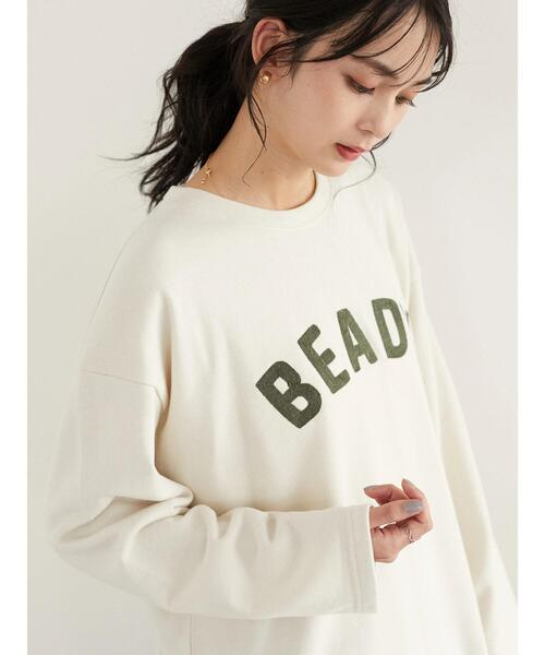 SEVENDAYS=SUNDAY（セブンデイズサンデイ）の「裏毛チェーン刺繍ロンTEE　＊（スウェット・レディース・ブラック/ベージュ/レッド/オフホワイト/アイボリー/カーキ・M/L）」の12枚目の写真