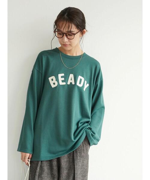 SEVENDAYS=SUNDAY（セブンデイズサンデイ）の「裏毛チェーン刺繍ロンTEE　＊（スウェット・レディース・ブラック/ベージュ/レッド/オフホワイト/アイボリー/カーキ・M/L）」の14枚目の写真