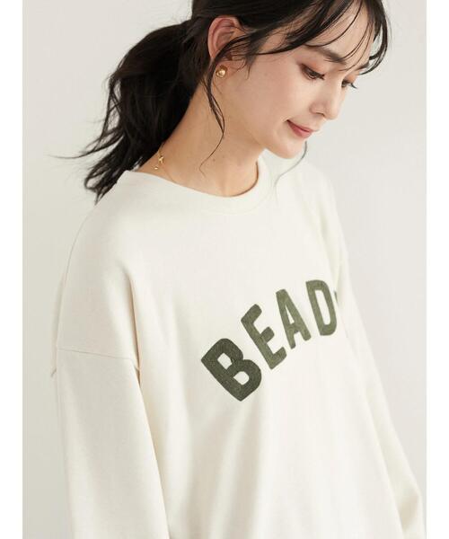 SEVENDAYS=SUNDAY（セブンデイズサンデイ）の「裏毛チェーン刺繍ロンTEE　＊（スウェット・レディース・ブラック/ベージュ/レッド/オフホワイト/アイボリー/カーキ・M/L）」の20枚目の写真