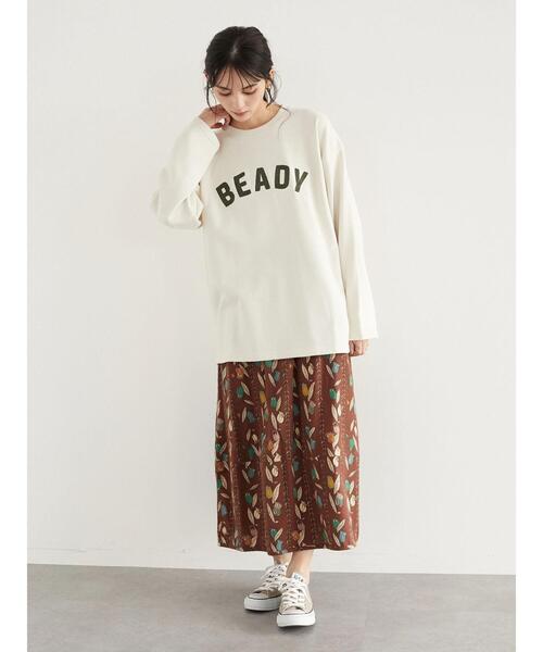 SEVENDAYS=SUNDAY（セブンデイズサンデイ）の「裏毛チェーン刺繍ロンTEE　＊（スウェット・レディース・ブラック/ベージュ/レッド/オフホワイト/アイボリー/カーキ・M/L）」の21枚目の写真