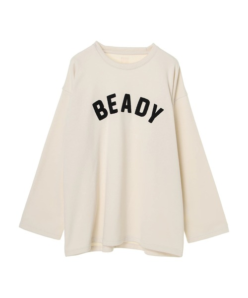 SEVENDAYS=SUNDAY（セブンデイズサンデイ）の「裏毛チェーン刺繍ロンTEE　＊（スウェット・レディース・ブラック/ベージュ/レッド/オフホワイト/アイボリー/カーキ・M/L）」の4枚目の写真