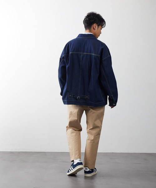 FREAK'S STORE（フリークスストア）の「ビッグシルエット デニムジャケット/デニムジャケット（デニムジャケット・メンズ・インディゴブルー/ライトインディゴブルー・マルチサイズ）」の9枚目の写真