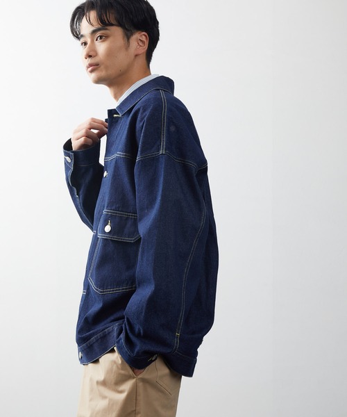 FREAK'S STORE（フリークスストア）の「ビッグシルエット デニムジャケット/デニムジャケット（デニムジャケット・メンズ・インディゴブルー/ライトインディゴブルー・マルチサイズ）」の14枚目の写真