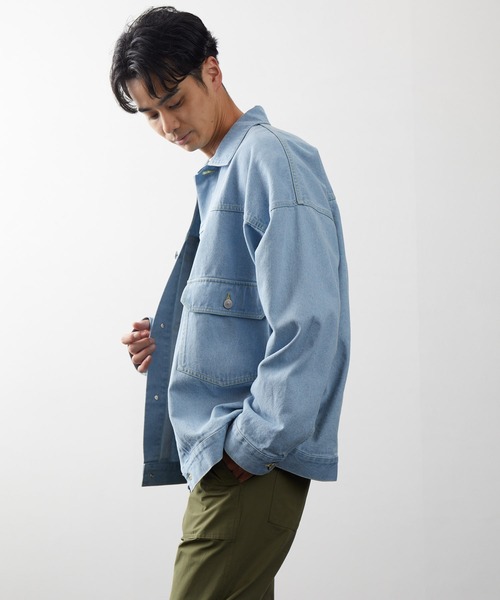 FREAK'S STORE（フリークスストア）の「ビッグシルエット デニムジャケット/デニムジャケット（デニムジャケット・メンズ・インディゴブルー/ライトインディゴブルー・マルチサイズ）」の13枚目の写真