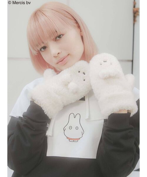 merry jenny（メリージェニー）の「mocomoco miffy mitten（手袋・レディース・アイボリー・FREE）」の19枚目の写真