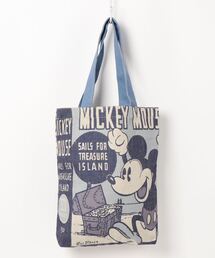 【 Disney 】 ランデヴー ミッキー 麻調タテ型トートバッグ