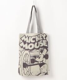 【 Disney 】 ランデヴー ミッキー 麻調タテ型トートバッグ
