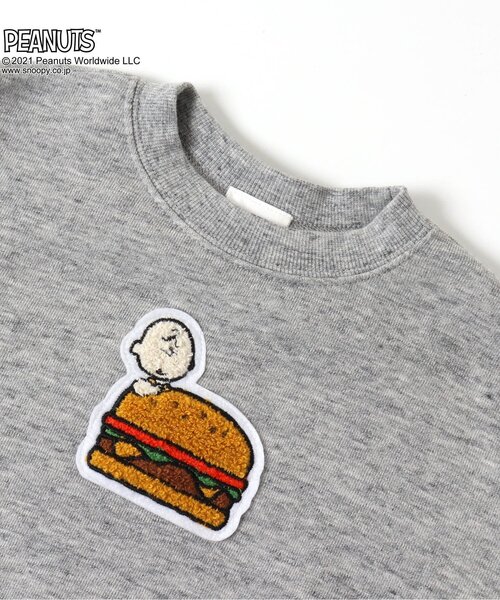 PEANUTS(ピーナッツ)の「PEANUTS サガラワッペントレーナー(スヌーピー)(スウェット・キッズ・ベージュ/グレー/ブラック・110/90/80/120/100/130)」の9枚目の写真