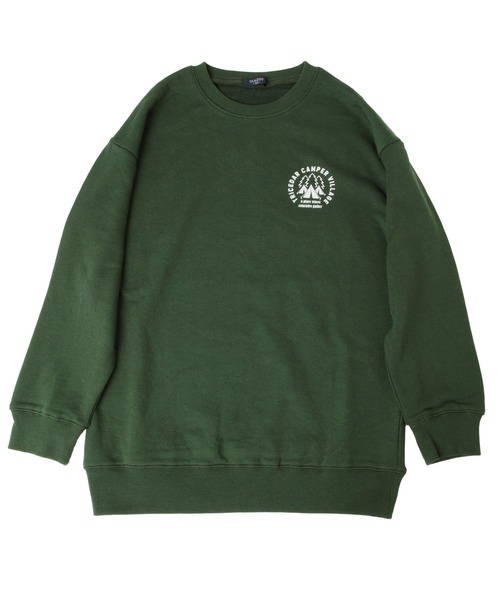 GLAZOS（グラソス）の「裏毛・ドロップショルダーアソートプリントトレーナー（スウェット・キッズ・オフホワイト/ライトグリーン/ブラック/ネイビー/グレー/グリーン/ベージュ/マスタード/ブラウン/サックスブルー・160cm/170cm/150cm/130cm/140cm）」の6枚目の写真