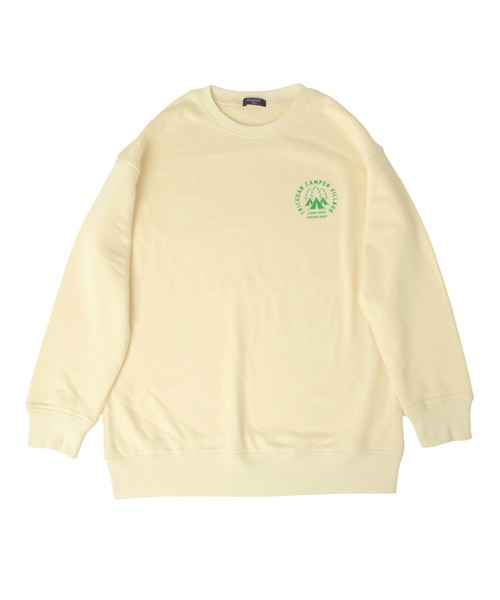 GLAZOS（グラソス）の「裏毛・ドロップショルダーアソートプリントトレーナー（スウェット・キッズ・オフホワイト/ライトグリーン/ブラック/ネイビー/グレー/グリーン/ベージュ/マスタード/ブラウン/サックスブルー・160cm/170cm/150cm/130cm/140cm）」の11枚目の写真