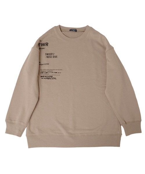 GLAZOS（グラソス）の「裏毛・ドロップショルダーアソートプリントトレーナー（スウェット・キッズ・オフホワイト/ライトグリーン/ブラック/ネイビー/グレー/グリーン/ベージュ/マスタード/ブラウン/サックスブルー・160cm/170cm/150cm/130cm/140cm）」の15枚目の写真