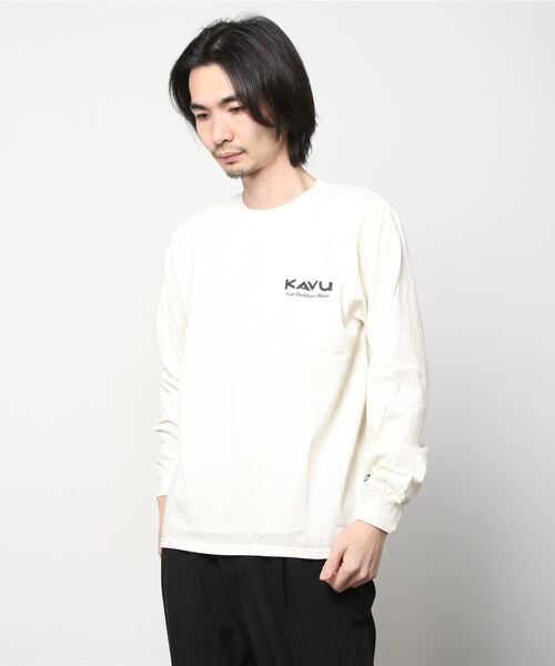 KAVU(カブー)の「KAVU/カブー SASQUATCH HUNTER L/S TEE/サスクワッチハンターティー(Tシャツ/カットソー・メンズ・レッド/アイボリー/グレー/ネイビー/イエロー・X-LARGE/MEDIUM/LARGE)」の6枚目の写真