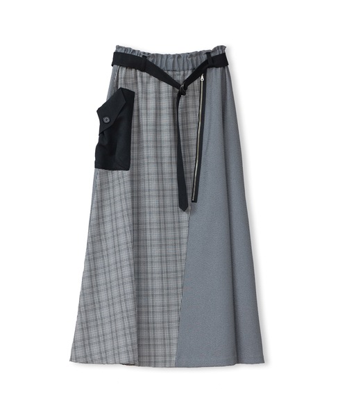 La SRIC（ラスリック）の「La SRIC / アシメチェックフレアSK（スカート・レディース・ブラック/グレー・38）」の8枚目の写真