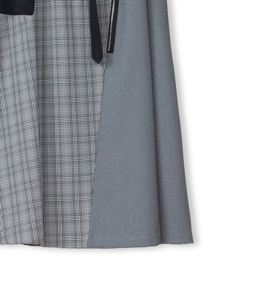 La SRIC（ラスリック）の「La SRIC / アシメチェックフレアSK（スカート・レディース・ブラック/グレー・38）」の12枚目の写真