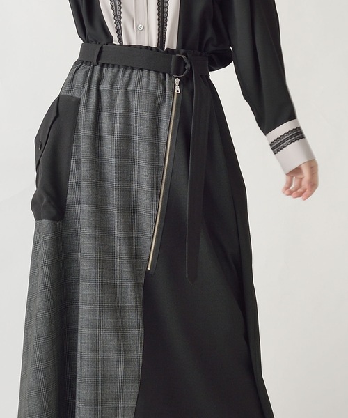 La SRIC（ラスリック）の「La SRIC / アシメチェックフレアSK（スカート・レディース・ブラック/グレー・38）」の17枚目の写真