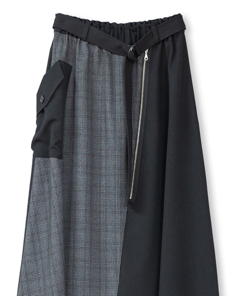 La SRIC（ラスリック）の「La SRIC / アシメチェックフレアSK（スカート・レディース・ブラック/グレー・38）」の21枚目の写真