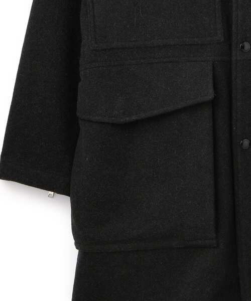 schott（ショット）の「Schott/ショット/WOOL MILITARY COAT/ウールミリタリーコート（ステンカラーコート・メンズ・ブラック/オリーブ・MEDIUM/LARGE/X-LARGE/FREE）」の8枚目の写真