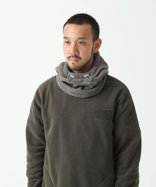 WILD THINGS(ワイルドシングス)の「WILDTHINGS / ワイルドシングス POLARTEC WIND NECK HOODY ポーラテックネックフーディー フリース(ネックウォーマー/スヌード・メンズ・ブラック/グレー/オリーブドラブ・FREE)」の14枚目の写真