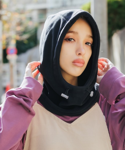 WILD THINGS(ワイルドシングス)の「WILDTHINGS / ワイルドシングス POLARTEC WIND NECK HOODY ポーラテックネックフーディー フリース(ネックウォーマー/スヌード・メンズ・ブラック/グレー/オリーブドラブ・FREE)」の16枚目の写真