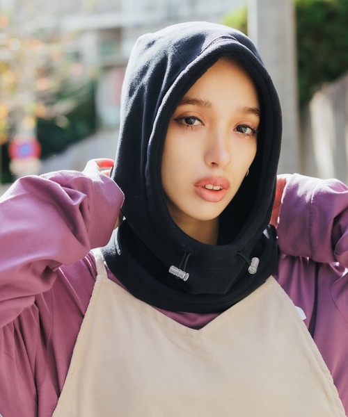 WILD THINGS(ワイルドシングス)の「WILDTHINGS / ワイルドシングス POLARTEC WIND NECK HOODY ポーラテックネックフーディー フリース(ネックウォーマー/スヌード・メンズ・ブラック/グレー/オリーブドラブ・FREE)」の17枚目の写真