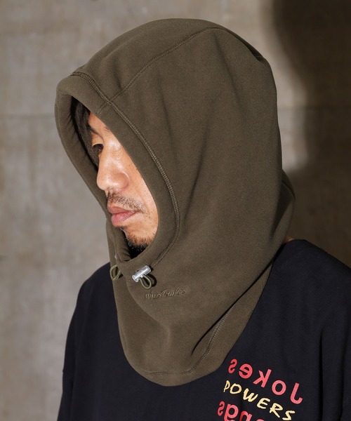 WILD THINGS(ワイルドシングス)の「WILDTHINGS / ワイルドシングス POLARTEC WIND NECK HOODY ポーラテックネックフーディー フリース(ネックウォーマー/スヌード・メンズ・ブラック/グレー/オリーブドラブ・FREE)」の22枚目の写真