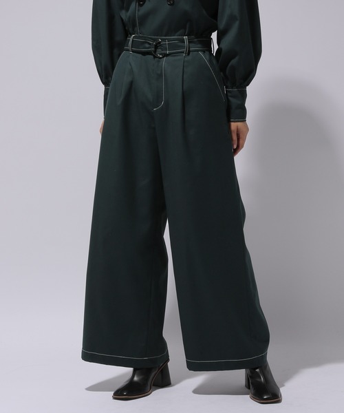 HARE（ハレ）の「【WEB限定】ハイショクステッチオールインワン(HARE)（つなぎ/オールインワン・レディース・ブラック/グリーン・FREE）」の16枚目の写真