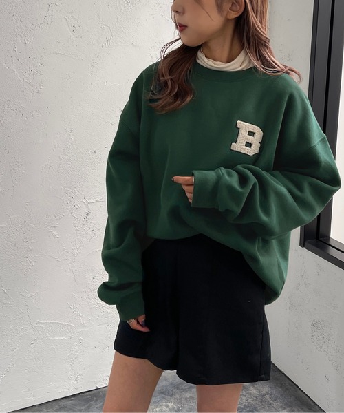 apres jour mignon(アプレジュールミニョン)の「アソートスウェット2【ZOZOTOWN限定アイテム】(スウェット・レディース・ブラック/ダークグリーン/オフホワイト/グリーン/アイボリー/その他/ボルドー/マスタード/ブラック系その他/ナチュラル・X-LARGE/フリー)」の7枚目の写真