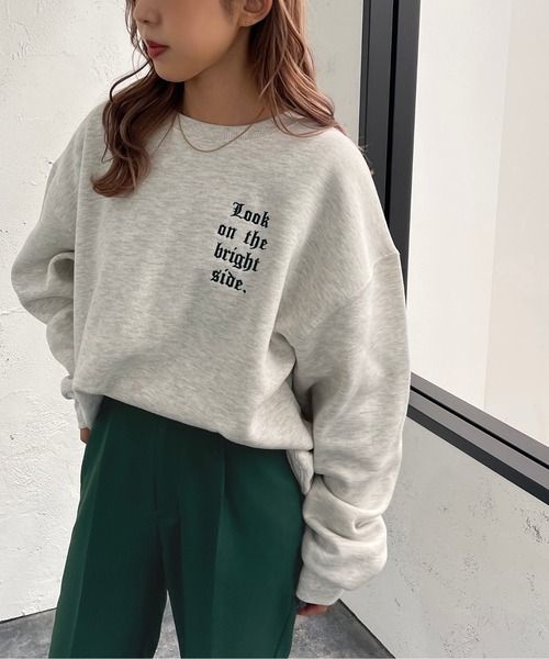 apres jour mignon(アプレジュールミニョン)の「アソートスウェット2【ZOZOTOWN限定アイテム】(スウェット・レディース・ブラック/ダークグリーン/オフホワイト/グリーン/アイボリー/その他/ボルドー/マスタード/ブラック系その他/ナチュラル・X-LARGE/フリー)」の10枚目の写真