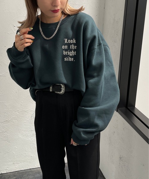 apres jour mignon(アプレジュールミニョン)の「アソートスウェット2【ZOZOTOWN限定アイテム】(スウェット・レディース・ブラック/ダークグリーン/オフホワイト/グリーン/アイボリー/その他/ボルドー/マスタード/ブラック系その他/ナチュラル・X-LARGE/フリー)」の6枚目の写真