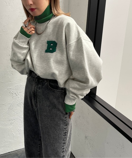 apres jour mignon(アプレジュールミニョン)の「アソートスウェット2【ZOZOTOWN限定アイテム】(スウェット・レディース・ブラック/ダークグリーン/オフホワイト/グリーン/アイボリー/その他/ボルドー/マスタード/ブラック系その他/ナチュラル・X-LARGE/フリー)」の17枚目の写真