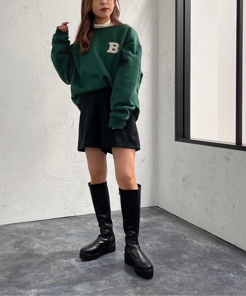 apres jour mignon(アプレジュールミニョン)の「アソートスウェット2【ZOZOTOWN限定アイテム】(スウェット・レディース・ブラック/ダークグリーン/オフホワイト/グリーン/アイボリー/その他/ボルドー/マスタード/ブラック系その他/ナチュラル・X-LARGE/フリー)」の11枚目の写真