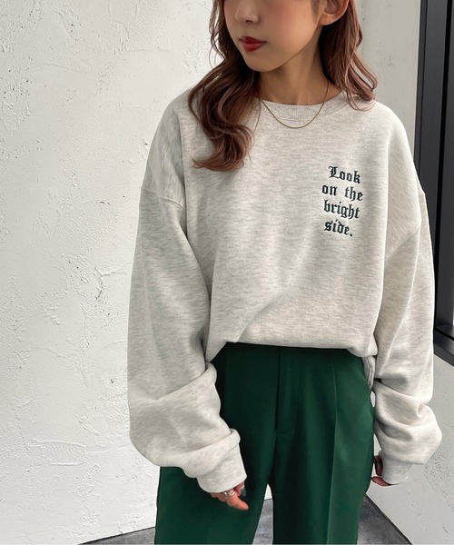 apres jour mignon(アプレジュールミニョン)の「アソートスウェット2【ZOZOTOWN限定アイテム】(スウェット・レディース・ブラック/ダークグリーン/オフホワイト/グリーン/アイボリー/その他/ボルドー/マスタード/ブラック系その他/ナチュラル・X-LARGE/フリー)」の13枚目の写真