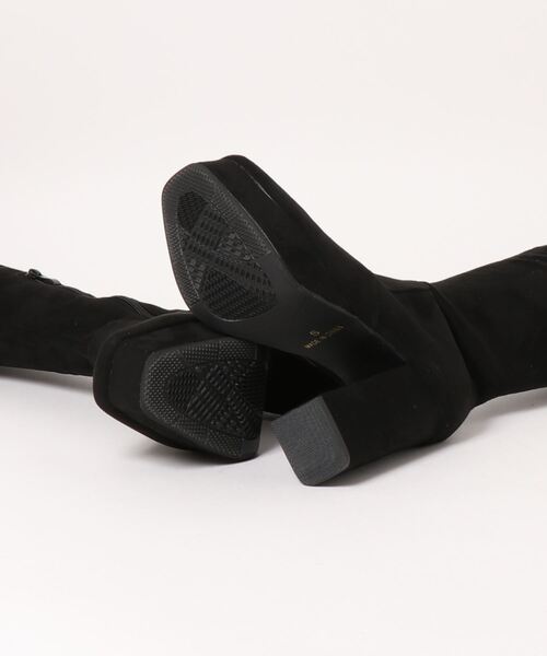 Mafmof（マフモフ）の「Mafmof(マフモフ) スクエアトゥハイヒールニーハイ ブーツ（ブーツ・レディース・ブラック系その他/ブラック・M/LL/L/S）」の3枚目の写真