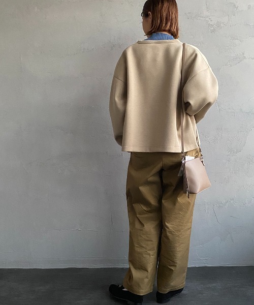 Champion（チャンピオン）の「[Champion/チャンピオン] ダンボールニット スナップボタンノーカラーカーディガン（カーディガン/ボレロ・レディース・ヘザーグレー/サンドベージュ/ブラック・M）」の22枚目の写真