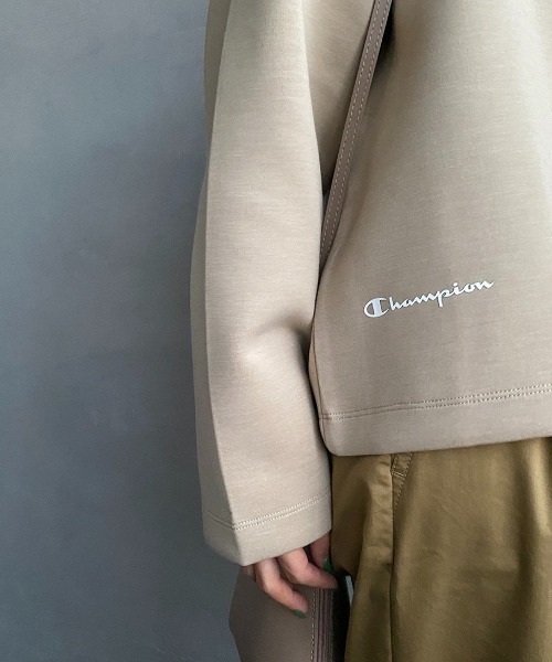 Champion（チャンピオン）の「[Champion/チャンピオン] ダンボールニット スナップボタンノーカラーカーディガン（カーディガン/ボレロ・レディース・ヘザーグレー/サンドベージュ/ブラック・M）」の11枚目の写真