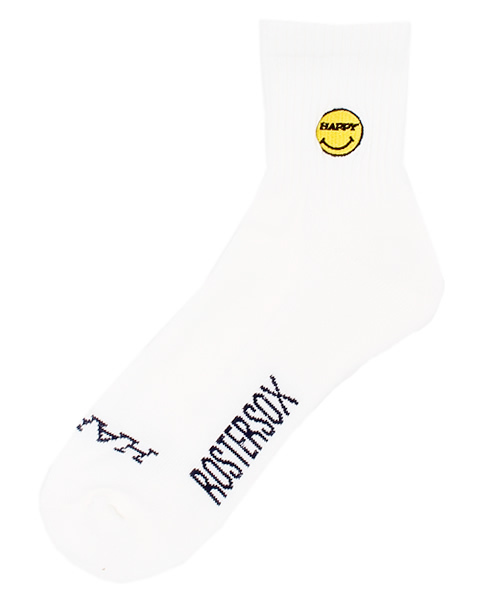 ROSTER SOX（ロスターソックス）の「ROSTER / HAPPY アンクル ソックス（ソックス/靴下・メンズ・ホワイト/ブラック/ネイビー・ONE SIZE）」の2枚目の写真