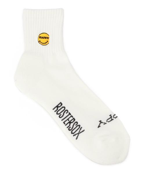 ROSTER SOX（ロスターソックス）の「ROSTER / HAPPY アンクル ソックス（ソックス/靴下・メンズ・ホワイト/ブラック/ネイビー・ONE SIZE）」の7枚目の写真