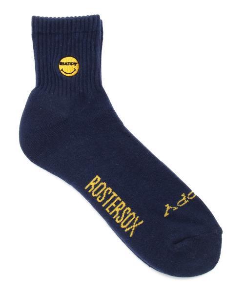 ROSTER SOX（ロスターソックス）の「ROSTER / HAPPY アンクル ソックス（ソックス/靴下・メンズ・ホワイト/ブラック/ネイビー・ONE SIZE）」の6枚目の写真