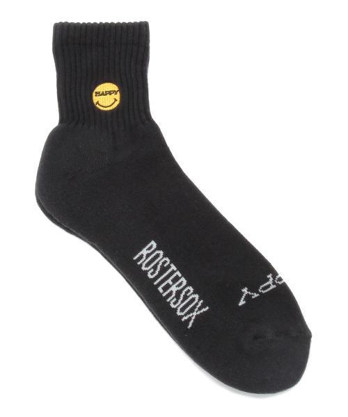 ROSTER SOX（ロスターソックス）の「ROSTER / HAPPY アンクル ソックス（ソックス/靴下・メンズ・ホワイト/ブラック/ネイビー・ONE SIZE）」の5枚目の写真