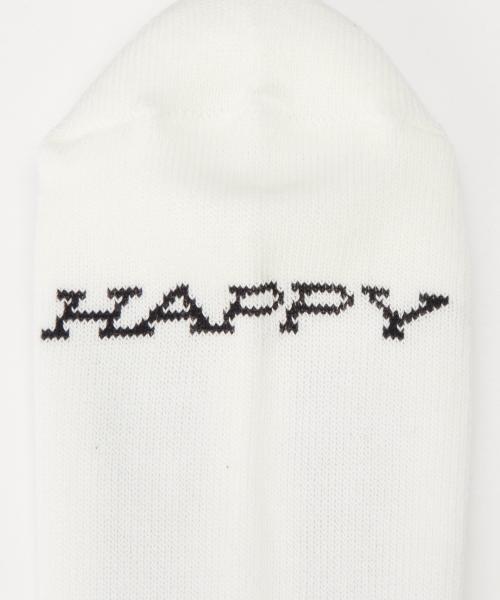 ROSTER SOX（ロスターソックス）の「ROSTER / HAPPY アンクル ソックス（ソックス/靴下・メンズ・ホワイト/ブラック/ネイビー・ONE SIZE）」の4枚目の写真