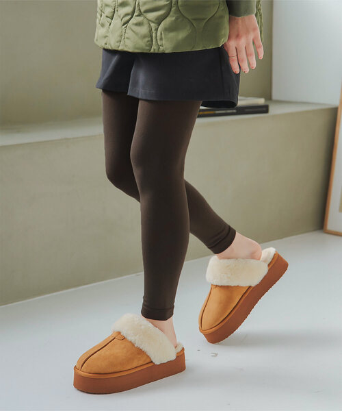 KOBE LETTUCE（コウベレタス）の「選べる2タイプ 裏起毛タイツ&レギンス（タイツ/ストッキング・レディース・チャコールグレー/ブラウン系/ブラウン/ブラック系/ブラック/グレー系・L/MEDIUM/M/LARGE）」の6枚目の写真