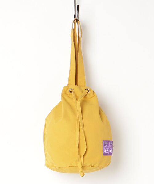 PR01.(ピーアールワン)の「「N/ordinary」W DRAW STRING POUCH(ドラムバッグ・メンズ・ベージュ/イエロー/パープル/ブラック/カーキ/レオパード・FREE)」の5枚目の写真