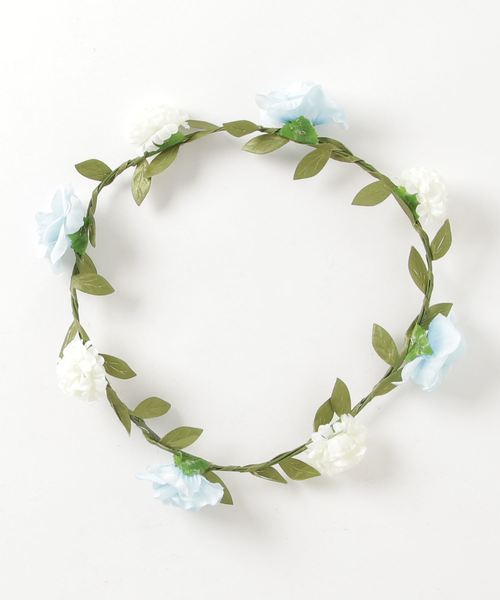 WEGO（ウィゴー）の「WEGO/フラワークラウン（ヘアバンド・レディース・サックスブルー/パープル/ピンク/オレンジ・FREE）」の2枚目の写真