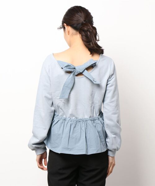 Maison de FLEUR（メゾンドフルール）の「Cinderella/スウェットプルオーバー（Tシャツ/カットソー・レディース・サックスブルー・FREE）」の12枚目の写真