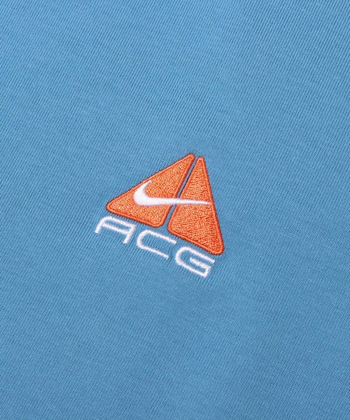 NIKE ACG（ナイキエィシージー）の「NIKE AS M NRG ACG SS TEE LBR LUNGS / ナイキ ACG NRG LBR LUNGS S/S Tシャツ 【SP】（Tシャツ/カットソー・メンズ・ホワイト/ブルー・S/M/L/XL/XXL）」の5枚目の写真